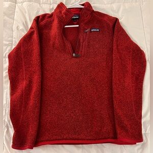 Patagonia better sweater 1/4 zip in red
